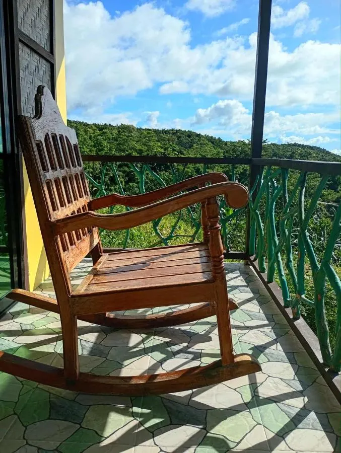 Rocking chair on the bungalow balcony
