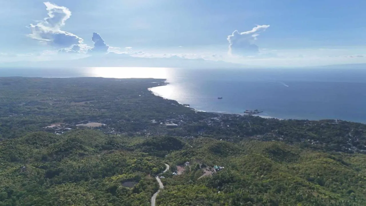 The coast of Siquijor from above