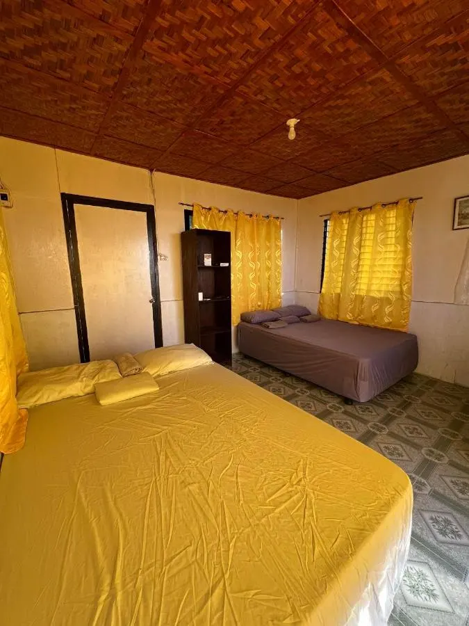 Two double beds in the family bungalow